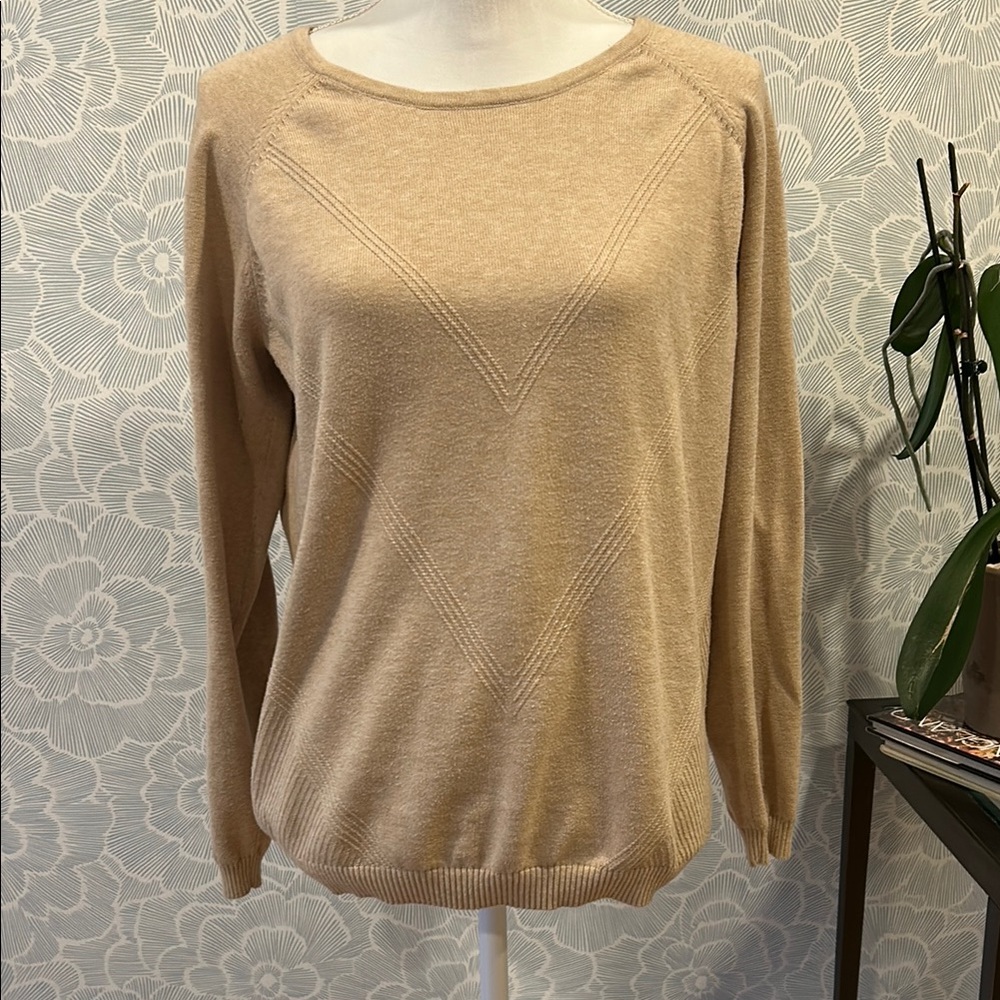 41 Hawthorne Camel-Color Sweater - Sz L